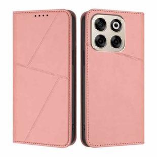 For ZTE Blade V70 Strong Magnetic Frosted Flip Leather Phone Case(Pink)