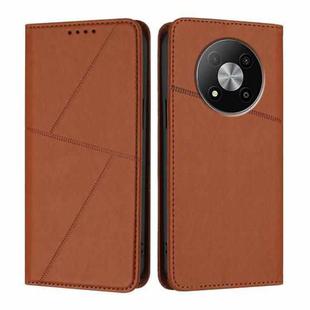 For ZTE Fresh 50 Strong Magnetic Frosted Flip Leather Phone Case(Coffee Color)
