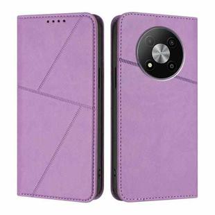 For ZTE Fresh 50 Strong Magnetic Frosted Flip Leather Phone Case(Light Purple)