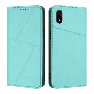 For ZTE Kantan Sumaho 4 A402ZT Strong Magnetic Frosted Flip Leather Phone Case(Light Blue)