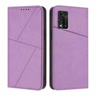 For ZTE Libero 5G II Strong Magnetic Frosted Flip Leather Phone Case(Light Purple)