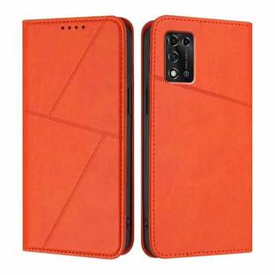 For ZTE Libero 5G II Strong Magnetic Frosted Flip Leather Phone Case(Orange)