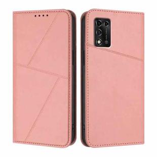 For ZTE Libero 5G II Strong Magnetic Frosted Flip Leather Phone Case(Pink)