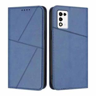 For ZTE Libero 5G III Strong Magnetic Frosted Flip Leather Phone Case(Royal Blue)
