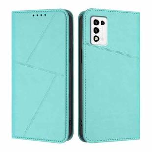 For ZTE Libero 5G III Strong Magnetic Frosted Flip Leather Phone Case(Light Blue)
