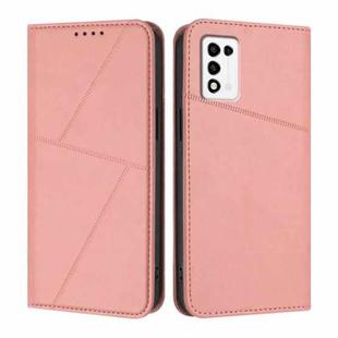 For ZTE Libero 5G III Strong Magnetic Frosted Flip Leather Phone Case(Pink)