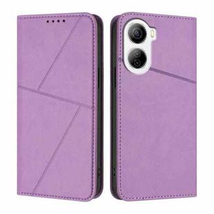 For ZTE Libero 5G IV Strong Magnetic Frosted Flip Leather Phone Case(Light Purple)