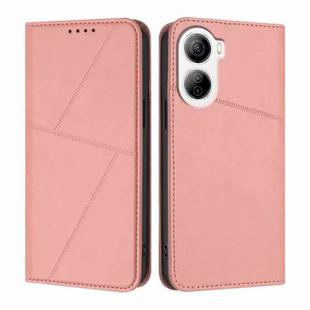 For ZTE Libero 5G IV Strong Magnetic Frosted Flip Leather Phone Case(Pink)