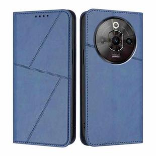 For ZTE Nubia Focus Pro Strong Magnetic Frosted Flip Leather Phone Case(Royal Blue)
