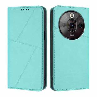 For ZTE Nubia Focus Pro Strong Magnetic Frosted Flip Leather Phone Case(Light Blue)