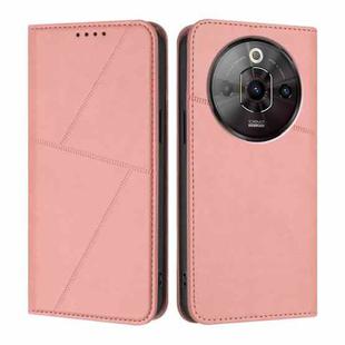 For ZTE Nubia Focus Pro Strong Magnetic Frosted Flip Leather Phone Case(Pink)