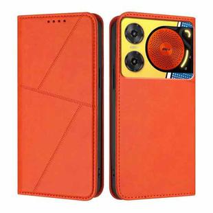 For ZTE nubia Music 2 Strong Magnetic Frosted Flip Leather Phone Case(Orange)