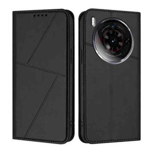 For ZTE nubia Z50S Pro Strong Magnetic Frosted Flip Leather Phone Case(Black)