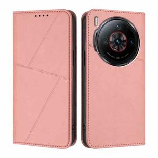 For ZTE nubia Z60S Pro Strong Magnetic Frosted Flip Leather Phone Case(Pink)