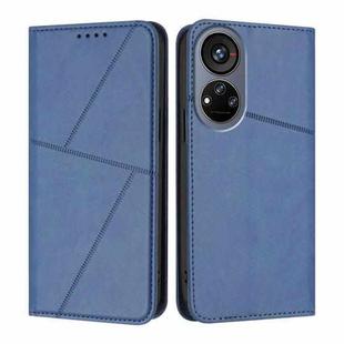 For ZTE Voyage 40 Strong Magnetic Frosted Flip Leather Phone Case(Royal Blue)