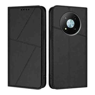 For ZTE Voyage 41 5G Strong Magnetic Frosted Flip Leather Phone Case(Black)