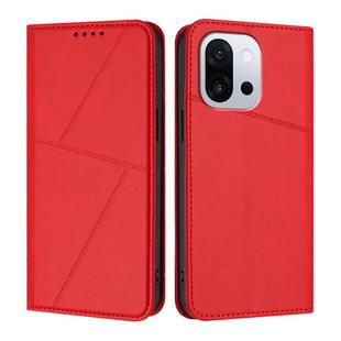 For OnePlus 13T Strong Magnetic Frosted Flip Leather Phone Case(Red)