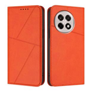 For OnePlus Ace 5 Strong Magnetic Frosted Flip Leather Phone Case(Orange)