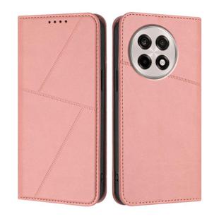 For OnePlus Ace 5 Strong Magnetic Frosted Flip Leather Phone Case(Pink)