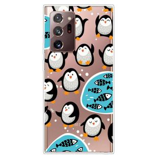 For Samsung Galaxy Note20 Ultra Shockproof Painted Transparent TPU Protective Case(Penguin)