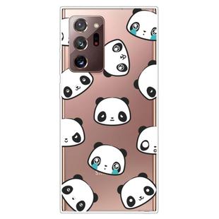 For Samsung Galaxy Note20 Ultra Shockproof Painted Transparent TPU Protective Case(Emoji Bear)