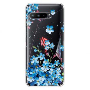 For Asus ROG Phone 3 ZS661KS Shockproof Painted Transparent TPU Protective Case(Star Flower)