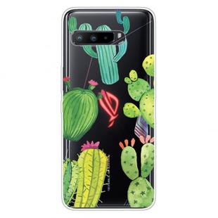 For Asus ROG Phone 3 ZS661KS Shockproof Painted Transparent TPU Protective Case(Cactus)