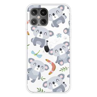 For iPhone 12 / 12 Pro Shockproof Painted Transparent TPU Protective Case(Koala)