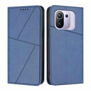 For Xiaomi Mi 11 Pro Strong Magnetic Frosted Flip Leather Phone Case(Royal Blue)