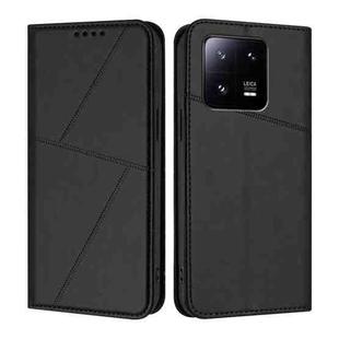For Xiaomi 13 Pro Strong Magnetic Frosted Flip Leather Phone Case(Black)