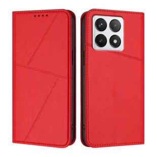For Xiaomi 14T Strong Magnetic Frosted Flip Leather Phone Case(Red)