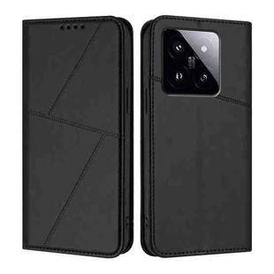 For Xiaomi 14T Pro Strong Magnetic Frosted Flip Leather Phone Case(Black)