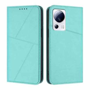 For Xiaomi 13 Lite / Civi 2 Strong Magnetic Frosted Flip Leather Phone Case(Light Blue)