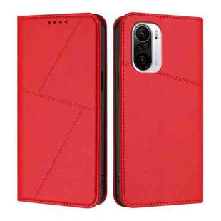 For Xiaomi Poco F3 / Redmi K40 Strong Magnetic Frosted Flip Leather Phone Case(Red)