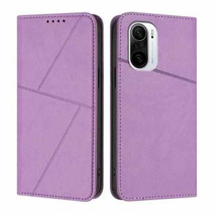 For Xiaomi Poco F3 / Redmi K40 Strong Magnetic Frosted Flip Leather Phone Case(Light Purple)