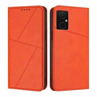 For Xiaomi Poco M5 Strong Magnetic Frosted Flip Leather Phone Case(Orange)