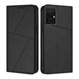 For Xiaomi Poco M5 Strong Magnetic Frosted Flip Leather Phone Case(Black)