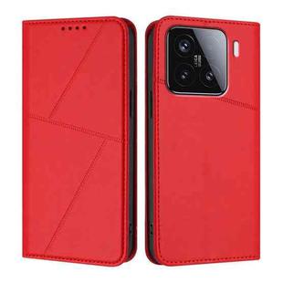 For Xiaomi 15 Strong Magnetic Frosted Flip Leather Phone Case(Red)