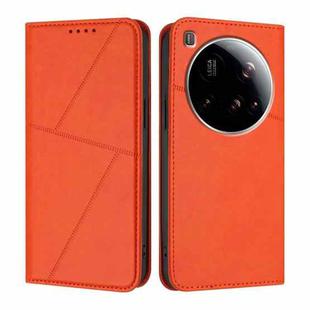For Xiaomi 15 Ultra Strong Magnetic Frosted Flip Leather Phone Case(Orange)