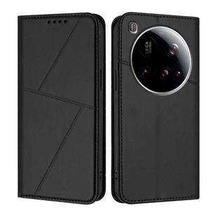 For Xiaomi 15 Ultra Strong Magnetic Frosted Flip Leather Phone Case(Black)