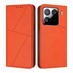 For Xiaomi 15 Pro Strong Magnetic Frosted Flip Leather Phone Case(Orange)