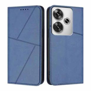 For Xiaomi Poco F6 Strong Magnetic Frosted Flip Leather Phone Case(Royal Blue)