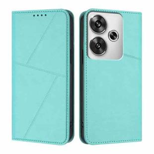 For Xiaomi Poco F6 Strong Magnetic Frosted Flip Leather Phone Case(Light Blue)