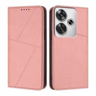 For Xiaomi Poco F6 Strong Magnetic Frosted Flip Leather Phone Case(Pink)
