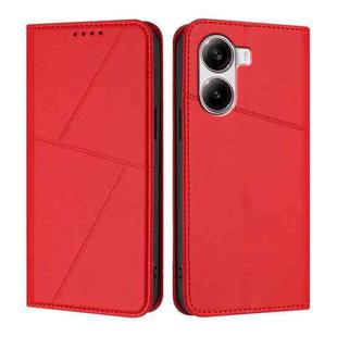 For Xiaomi Poco X7 Pro Strong Magnetic Frosted Flip Leather Phone Case(Red)
