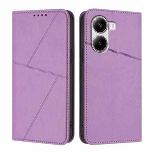 For Xiaomi Poco X7 Pro Strong Magnetic Frosted Flip Leather Phone Case(Light Purple)