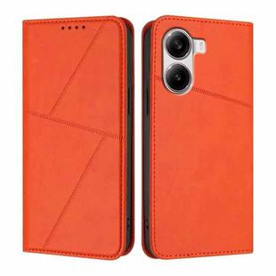 For Xiaomi Poco X7 Pro Strong Magnetic Frosted Flip Leather Phone Case(Orange)