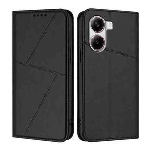 For Xiaomi Poco X7 Pro Strong Magnetic Frosted Flip Leather Phone Case(Black)