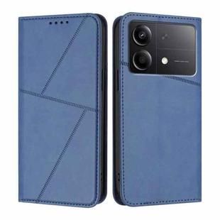 For Xiaomi Poco X6 Neo 5G Strong Magnetic Frosted Flip Leather Phone Case(Royal Blue)