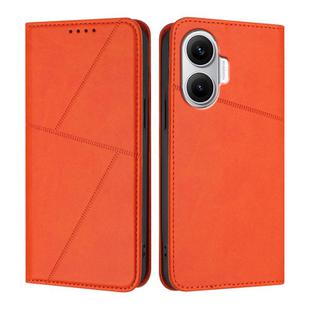 For Xiaomi Poco F7 5G Strong Magnetic Frosted Flip Leather Phone Case(Orange)